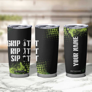 Personalized Funny Golf Player Tumbler Cup Custom Name Grip It Rip It Sip It Beer Drinking TB09 Print Your Wear