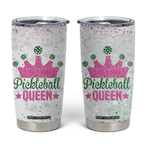 Gifts for Pickleball Lover Tumbler Cup Pickleball Queen TB09 Pink Green Print Your Wear