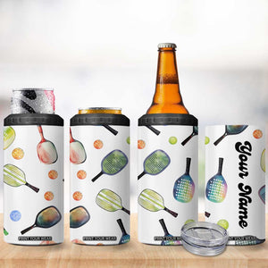 Personalized Pickleball Player 4 in 1 Can Cooler Tumbler Custom Name Pickle Ball Lover TB09 Print Your Wear