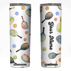 Personalized Pickleball Player Skinny Tumbler Custom Name Pickle Ball Lover TB09 Pickleball Print Your Wear
