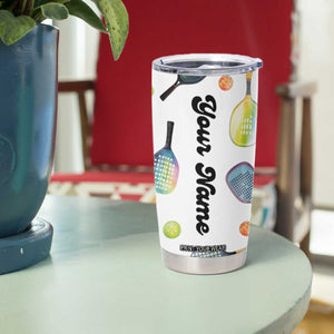 Personalized Pickleball Player Tumbler Cup Custom Name Pickle Ball Lover TB09 Print Your Wear