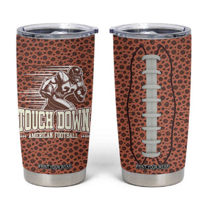 Gifts for Football Lover Tumbler Cup Touch Down American Football TB09 Football Ball Print Your Wear