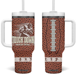 Gifts for Football Lover Tumbler With Handle Touch Down American Football TB09 One Size: 40 oz Football Ball Print Your Wear