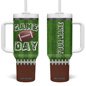 Personalized Gifts for Football Lover Tumbler With Handle Custom Name Game Day TB09 One Size: 40 oz Football Field Print Your Wear
