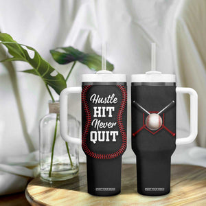 Gifts for Baseball Lover Tumbler With Handle Hustle Hit Never Quit TB09 Print Your Wear