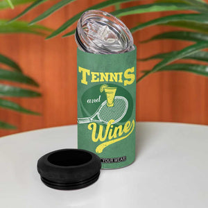 Gifts for Tennis Player 4 in 1 Can Cooler Tumbler Today's Good Mood Is Sponsored By Tennis And Wine TB09 Print Your Wear