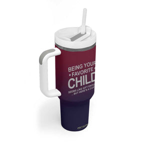 Gifts For Dad Tumbler With Handle No.1 Dad Being Your Favorite Child Seems Like Gift Enough TB09 Print Your Wear
