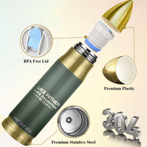 Funny Gifts For Dad Bullet Tumbler Like Father Like Daughter Oh Crap TB09 Print Your Wear