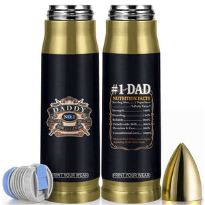 Best Dad Ever Bullet Tumbler No.1 Dad The Man The Myth TB09 Black Print Your Wear