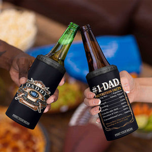 Best Dad Ever 4 in 1 Can Cooler Tumbler No.1 Dad The Man The Myth TB09 Print Your Wear