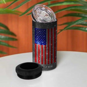 Top Dad 4 in 1 Can Cooler Tumbler American Patriotic Gifts For Dad TB09 Print Your Wear