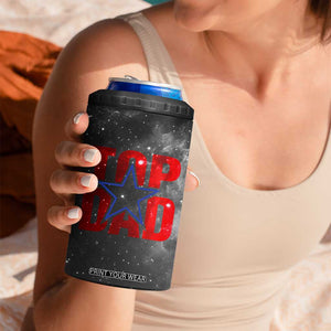 Top Dad 4 in 1 Can Cooler Tumbler American Patriotic Gifts For Dad TB09 Print Your Wear
