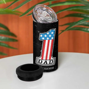 Gifts For Dad 4 in 1 Can Cooler Tumbler Top Dad American Patriotic TB09 Print Your Wear