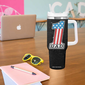 Gifts For Dad Tumbler With Handle Top Dad American Patriotic TB09 Print Your Wear