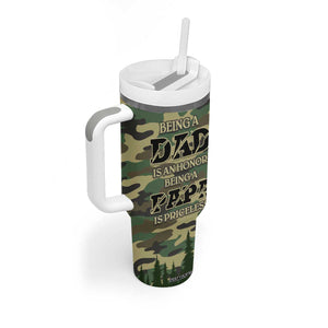Papabear Best Dad Ever Tumbler With Handle Being A Dad Is An Honor Being A Papa Is Priceless TB09 Print Your Wear