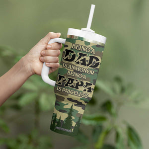 Papabear Best Dad Ever Tumbler With Handle Being A Dad Is An Honor Being A Papa Is Priceless TB09 Print Your Wear