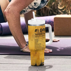 Funny Gifts For Dad Tumbler With Handle Dad Man Black Bat Like A Regular Dad But Cooler TB09 Print Your Wear