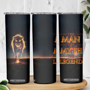 Gifts For Dad Skinny Tumbler The Man The Myth The Legend Strong Lion TB09 Print Your Wear