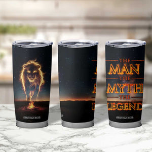 Gifts For Dad Tumbler Cup The Man The Myth The Legend Strong Lion TB09 Print Your Wear