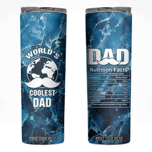 Gifts For Dad Skinny Tumbler World's Coolest Dad No.1 Dad TB09 Ice Blue Print Your Wear
