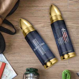 Blessed Dad Christian Bullet Tumbler Christ Cross Patriotic American Flag TB09 Print Your Wear