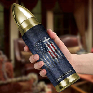 Blessed Dad Christian Bullet Tumbler Christ Cross Patriotic American Flag TB09 Print Your Wear