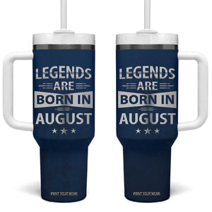 Funny Birthday Gifts For Men Tumbler With Handle Legends Are Born In August TB09 One Size: 40 oz Navy Print Your Wear
