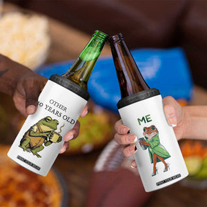 40th Birthday Gifts for Women 4 in 1 Can Cooler Tumbler Funny Frog Other And You TB09 Print Your Wear