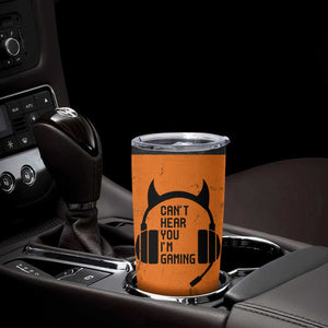 Personalized Gamer Tumbler Cup Custom Name Can't Hear You I'm Gaming TB09 Print Your Wear