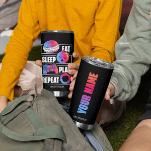 Personalized Gamer Tumbler Cup Custom Name Eat Sleep Gaming Repeat TB09 Print Your Wear