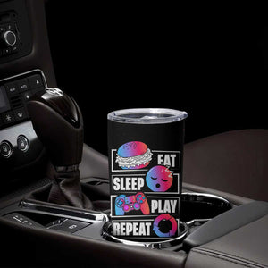 Personalized Gamer Tumbler Cup Custom Name Eat Sleep Gaming Repeat TB09 Print Your Wear