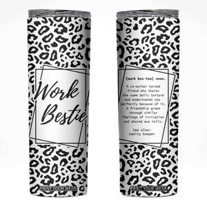 Gifts for Coworker Skinny Tumbler Work Bestie Definition TB09 Leopard Print Your Wear