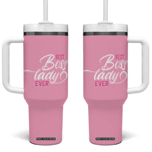 Gifts for Female Boss Tumbler With Handle Best Boss Lady Ever TB09 One Size: 40 oz Pink Print Your Wear