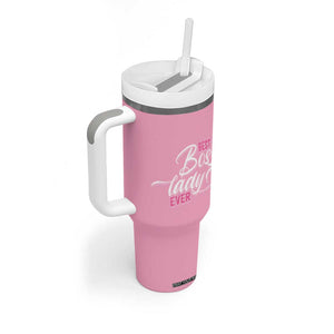 Gifts for Female Boss Tumbler With Handle Best Boss Lady Ever TB09 Print Your Wear