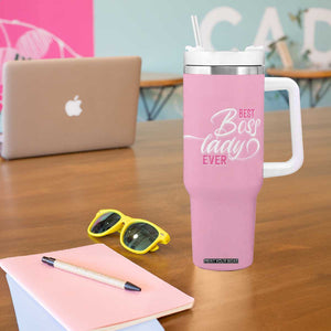 Gifts for Female Boss Tumbler With Handle Best Boss Lady Ever TB09 Print Your Wear