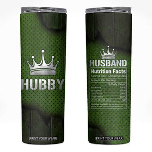 Gifts for Husband Skinny Tumbler Hubby Valentine Anniversary Birthday TB09 Dark Green Print Your Wear