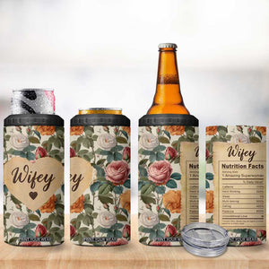 Valentines Day Gifts for Her 4 in 1 Can Cooler Tumbler Best Wife Ever TB09 Print Your Wear