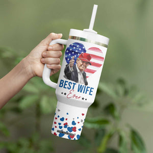 Funny Gifts for Wife Tumbler With Handle Best Wife Ever Trump Anniversary Valentines TB09 Print Your Wear
