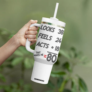 Funny 80th Birthday Tumbler With Handle Happy 1944 80 Years Old Birthday Gifts TB10 Print Your Wear