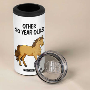 50th Birthday 4 in 1 Can Cooler Tumbler Funny Dancing Unicorn 1976 Other 50 Year Olds TB10 Print Your Wear