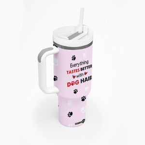 Funny Husky Tumbler With Handle Everything Tastes Better With Dog Hair Gifts for Husky Owner TB10 Print Your Wear