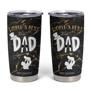 Father's Day Gift For Dad Tumbler Cup World's Best Dad Daddy TB10 Black Print Your Wear