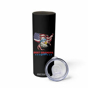 Best Grandpa Ever Skinny Tumbler Gifts for Grandfather New Grandfather Granddad Eagle US Flag TB10 Print Your Wear