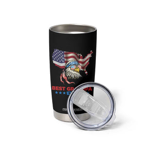 Best Grandpa Ever Tumbler Cup Gifts for Grandfather New Grandfather Granddad Eagle US Flag TB10 Print Your Wear