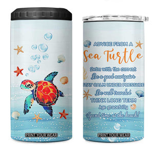 Sea Turtle Gifts 4 in 1 Can Cooler Tumbler Beach Ocean Gifts For Women Turtle Lovers TB10 One Size: 16 oz Blue Print Your Wear