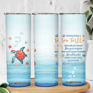 Sea Turtle Gifts Skinny Tumbler Beach Ocean Gifts For Women Turtle Lovers TB10 Print Your Wear