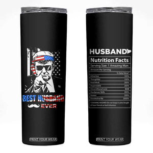 Best Husband Ever Skinny Tumbler Anniversary Gifts For Hubby From Wifey TB10 Black Print Your Wear