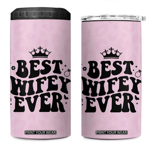 Gifts For Wife from Husband 4 in 1 Can Cooler Tumbler Best Wifey Ever Bride Bachelorette Wedding Gifts TB10 One Size: 16 oz Pink Print Your Wear