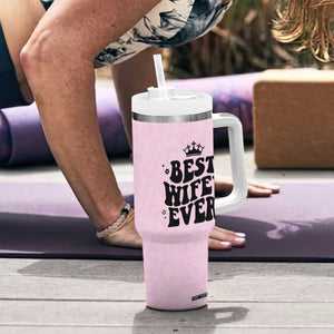Gifts For Wife from Husband Tumbler With Handle Best Wifey Ever Bride Bachelorette Wedding Gifts TB10 Print Your Wear