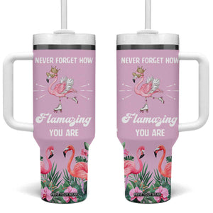 Flamingo Gifts Tumbler With Handle Appreciation Inspirational Gift for Her TB10 One Size: 40 oz Pink Print Your Wear